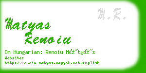 matyas renoiu business card